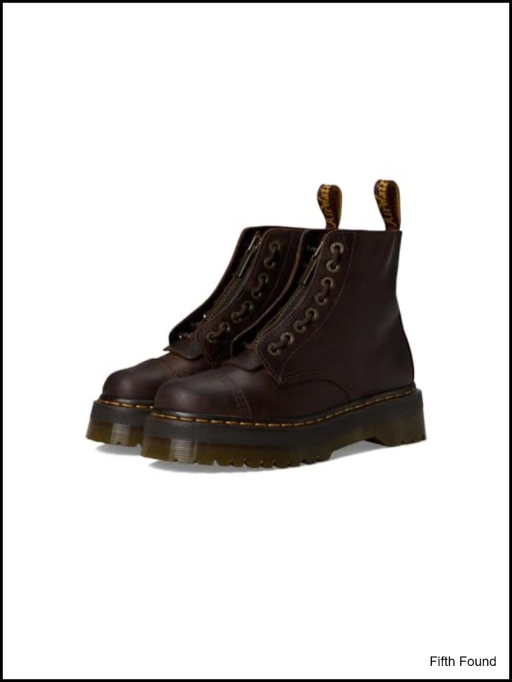 Dr. Martens Sinclair Leather Platform Boots Combat Ankle High-Top